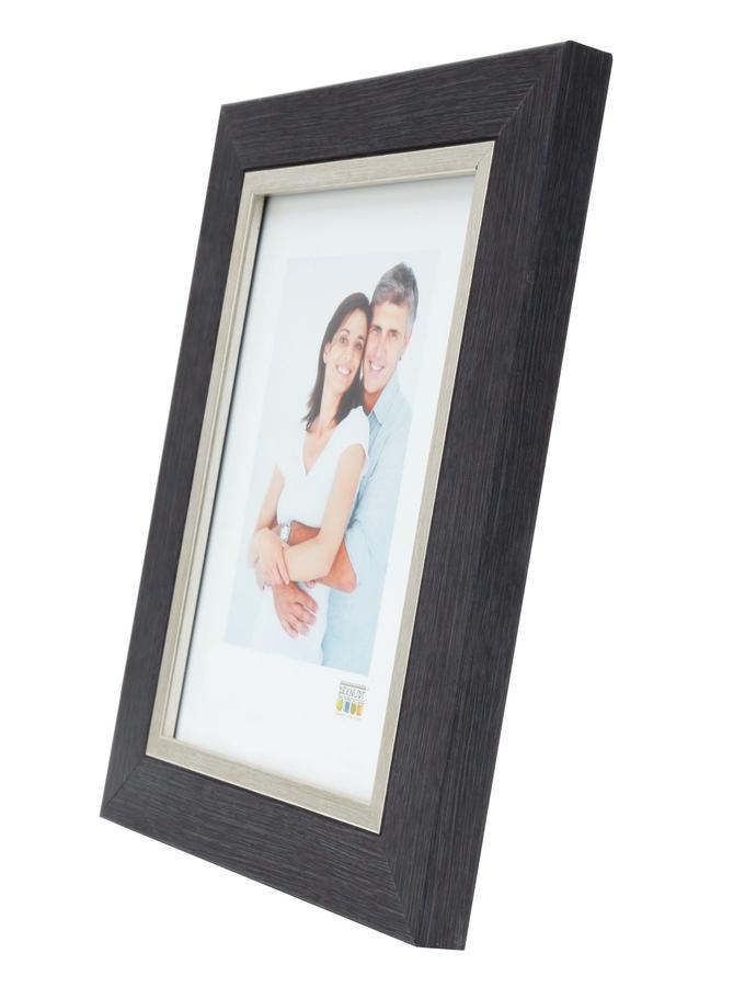 Deknudt Frames Cadre Photo En Gris Avec Biseau Argenté S45VF7
