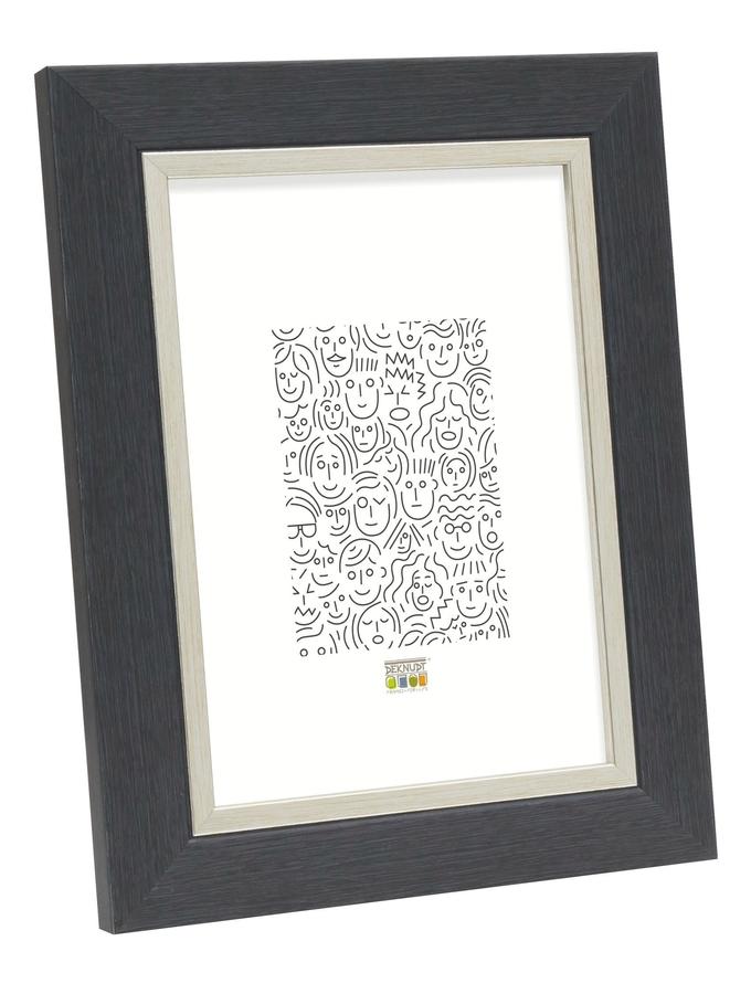 deknudt frames Cadre photo en gris avec biseau argenté S45VF7