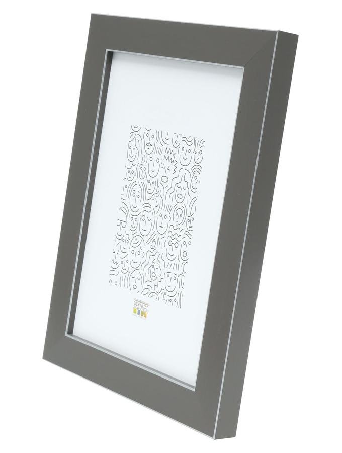 Deknudt Frames Cadre Photo En Gris Avec Bord En Argenté S41VK7