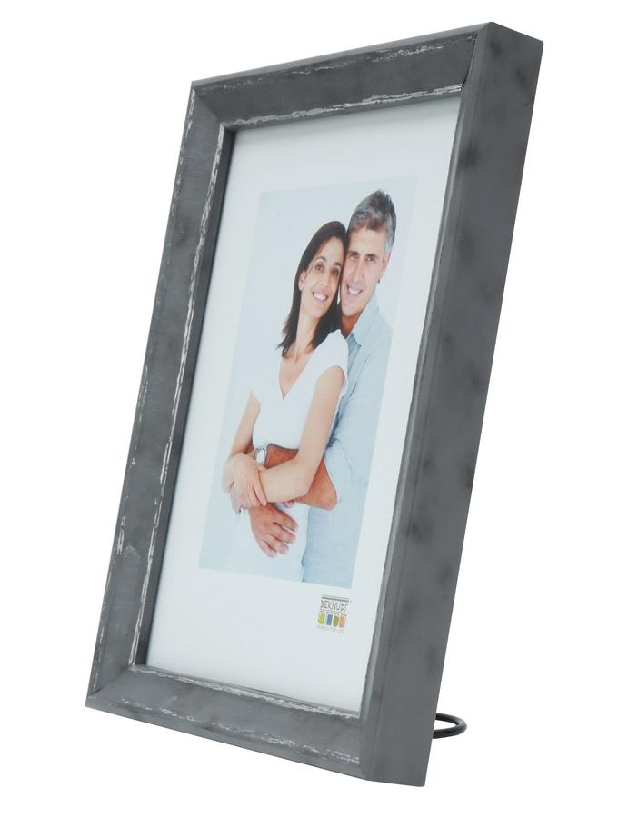 Deknudt Frames Cadre Photo En Gris Avec Filet Argenté S46DF7