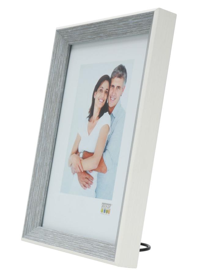Deknudt Frames Cadre Photo En Gris-bleu Avec Bord Blanc S46CH7
