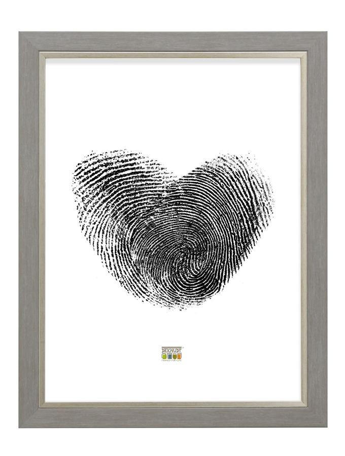 Deknudt Frames Cadre Photo En Gris Clair Avec Biseau Argenté S45VF3