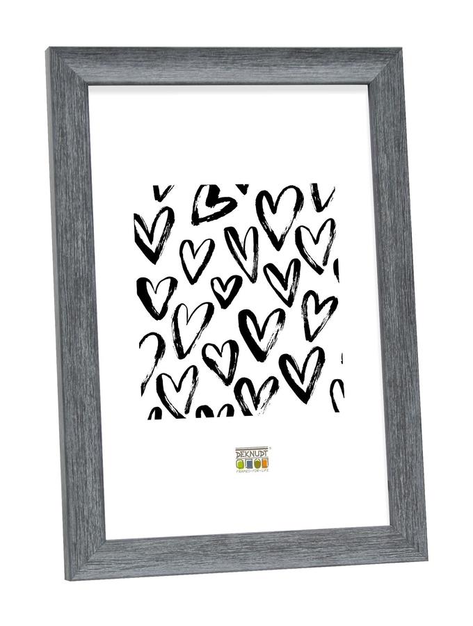 deknudt frames Cadre photo en gris foncé avec structure bois S43WF2