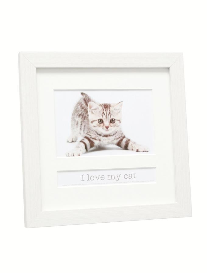 deknudt frames Cadre photo en look peint blanc avec case texte S41VF1 CAT