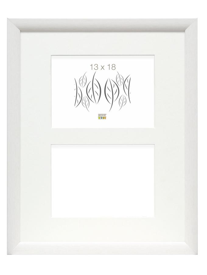 deknudt frames Cadre photo en look peint blanc avec passe-partout pour 2 photos S54SF1 P2