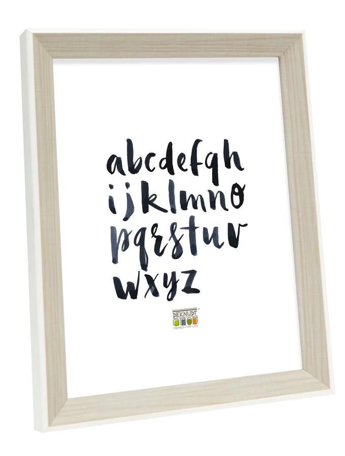 deknudt frames Cadre photo en naturel avec bord blanc S46CH1