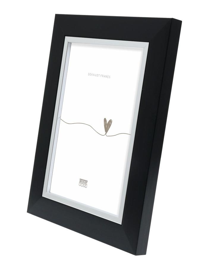 Deknudt Frames Cadre Photo En Noir Avec Biseau Argenté S45VH2