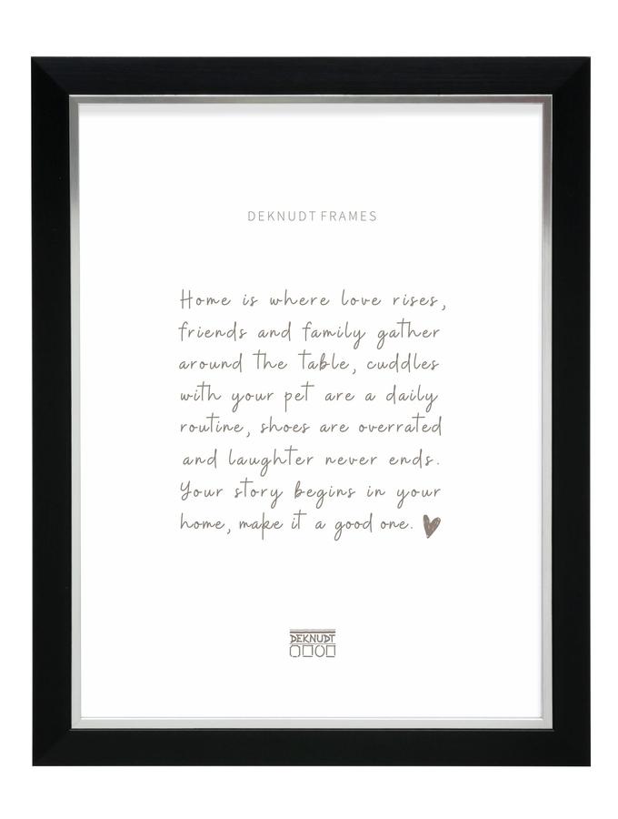 Deknudt Frames Cadre Photo En Noir Avec Biseau Argenté S45VH2