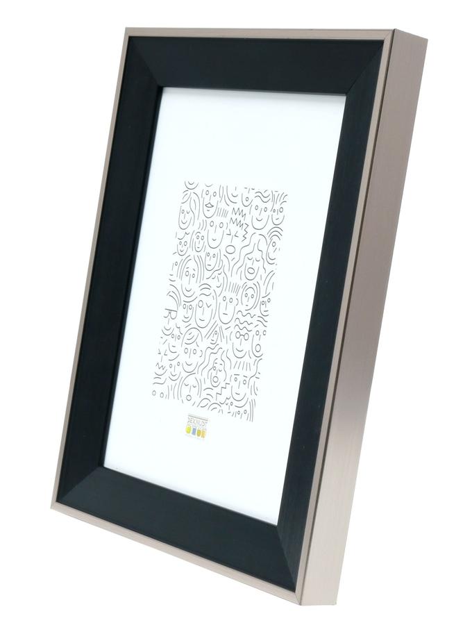 Deknudt Frames Cadre Photo En Noir Avec Bord Argenté S45FE2