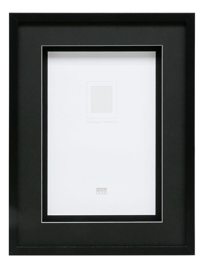 deknudt frames Cadre photo en noir avec double passe-partout S67NK2 P1