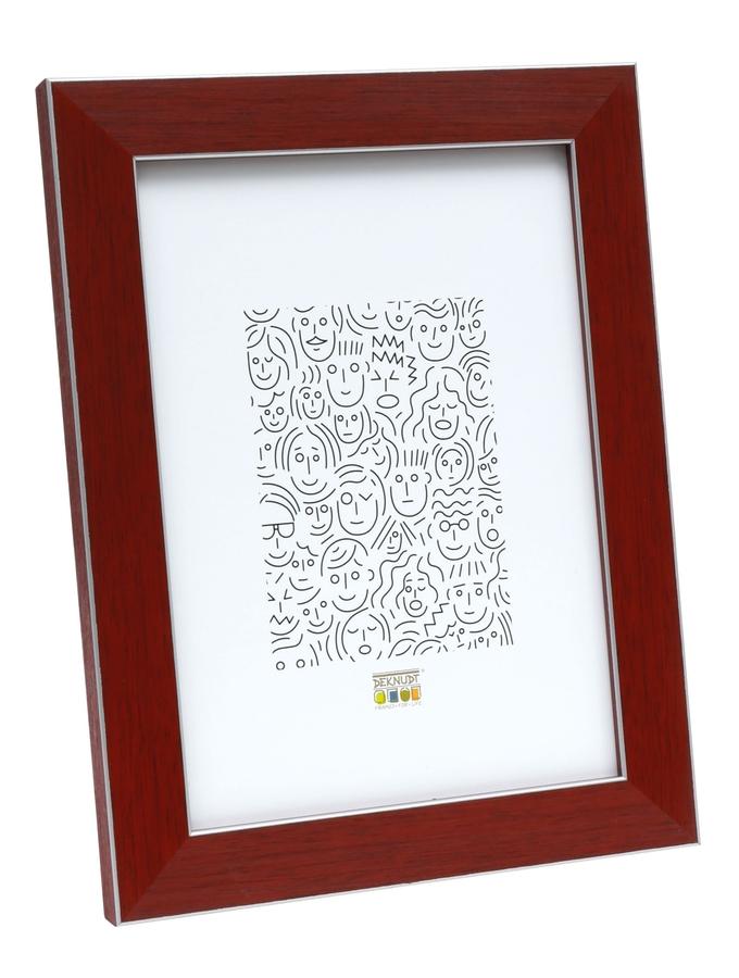 deknudt frames Cadre photo en rouge avec bord en argenté S41VK4