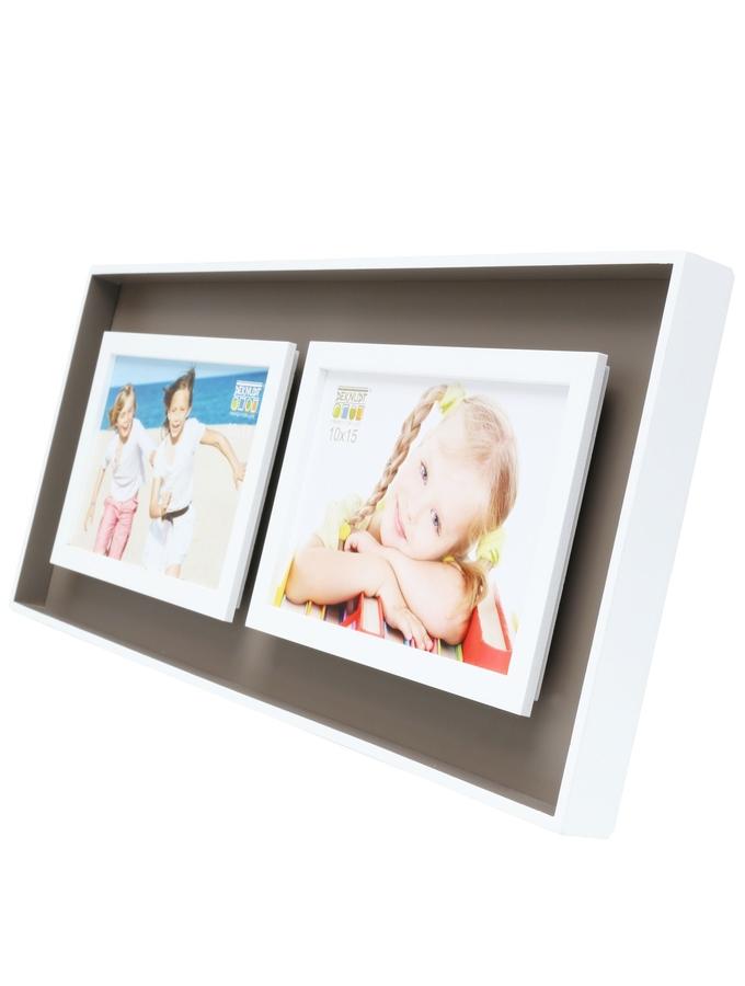 Deknudt Frames Cadre Photo En Taupe Avec Effet Profondeur Pour 2 Photos S68DK9 P2