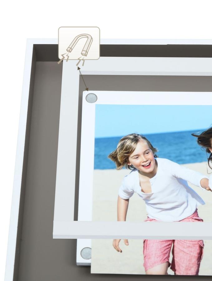 Deknudt Frames Cadre Photo En Taupe Avec Effet Profondeur Pour 2 Photos S68DK9 P2