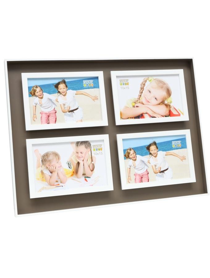 deknudt frames Cadre photo en taupe avec effet profondeur pour 4 photos S68DK9 P4