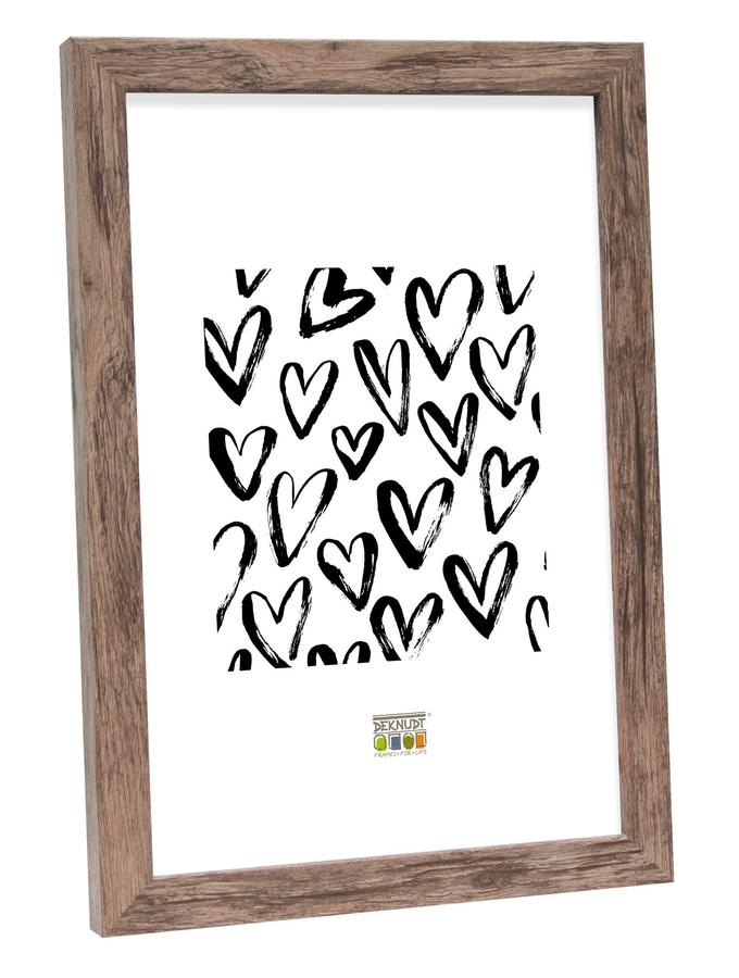 deknudt frames Cadre photo en ton bois chaud couleur brun S45RH3