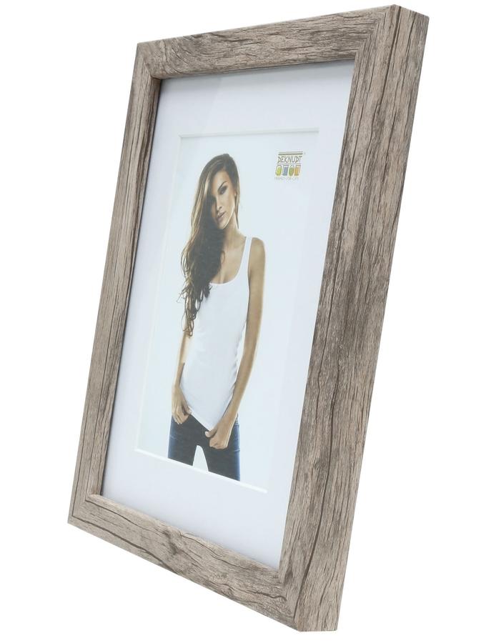 Deknudt Frames Cadre Photo En Ton Bois Couleur Gris-beige Avec Passe-partout S45RH7 P1