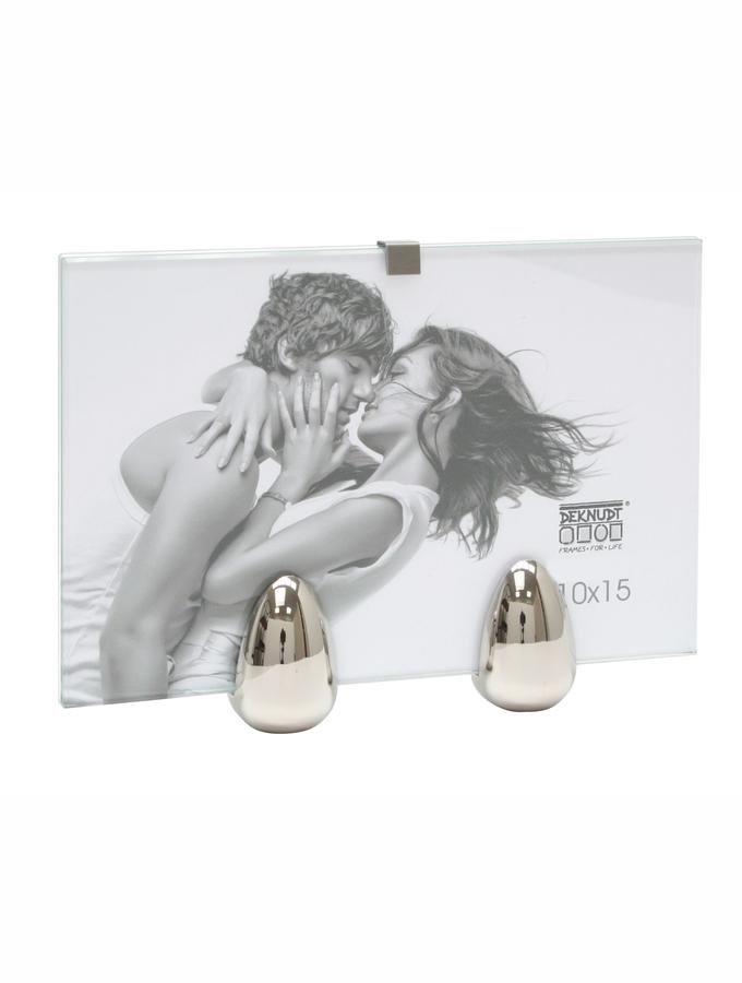 deknudt frames Cadre photo en verre avec 2 supports en couleur argenté S67FA5