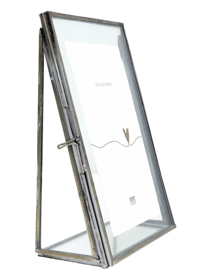 deknudt frames Cadre photo en verre avec bord en métal argenté S68PA1