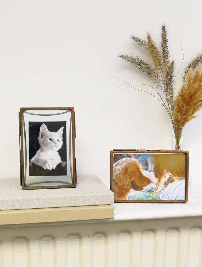 Deknudt Frames Cadre Photo En Verre Avec Bord En Métal Couleur Cuivre S68PB3