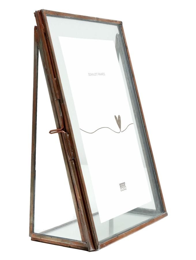 deknudt frames Cadre photo en verre avec bord en métal couleur cuivre S68PA3