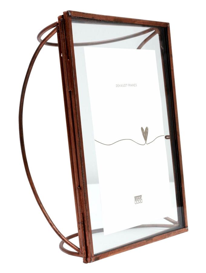 deknudt frames Cadre photo en verre avec bord en métal couleur cuivre S68PB3