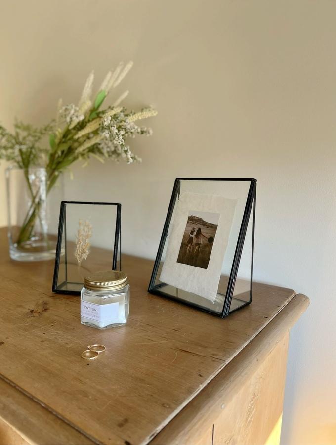 Deknudt Frames Cadre Photo En Verre Avec Bord En Métal Noir S68PA2