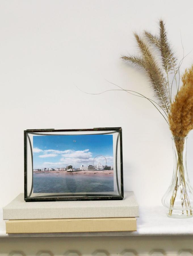 Deknudt Frames Cadre Photo En Verre Avec Bord En Métal Noir S68PB2