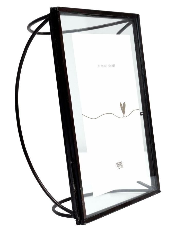 deknudt frames Cadre photo en verre avec bord en métal noir S68PB2