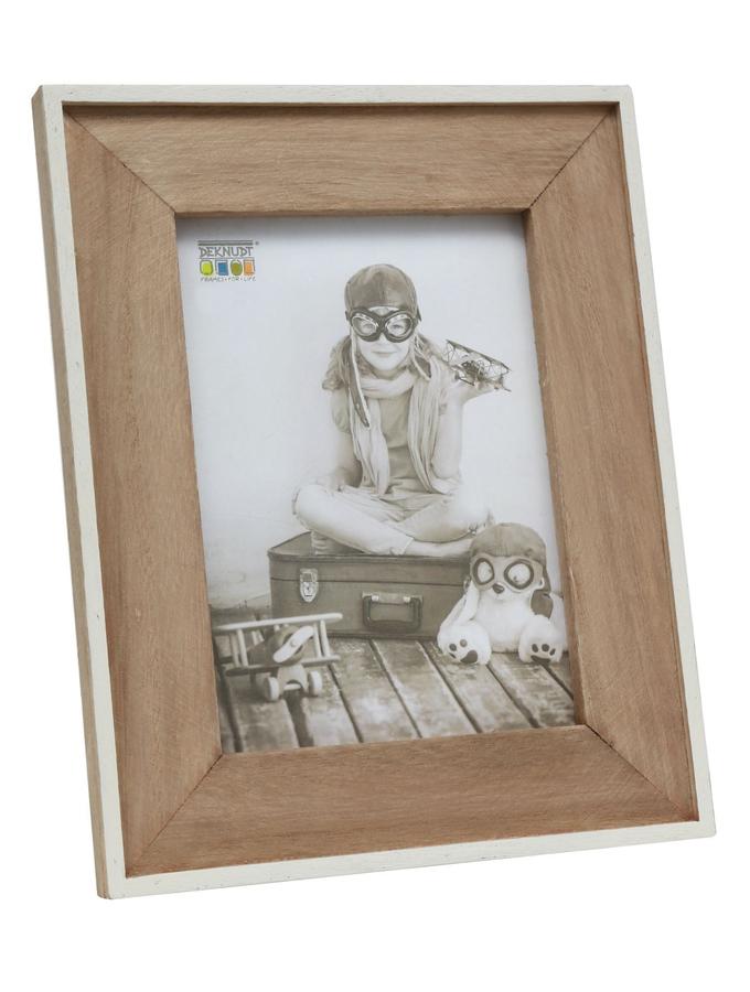 Deknudt Frames Cadre Photo Fin Blanc Avec Passe-partout En Bois S67TX1