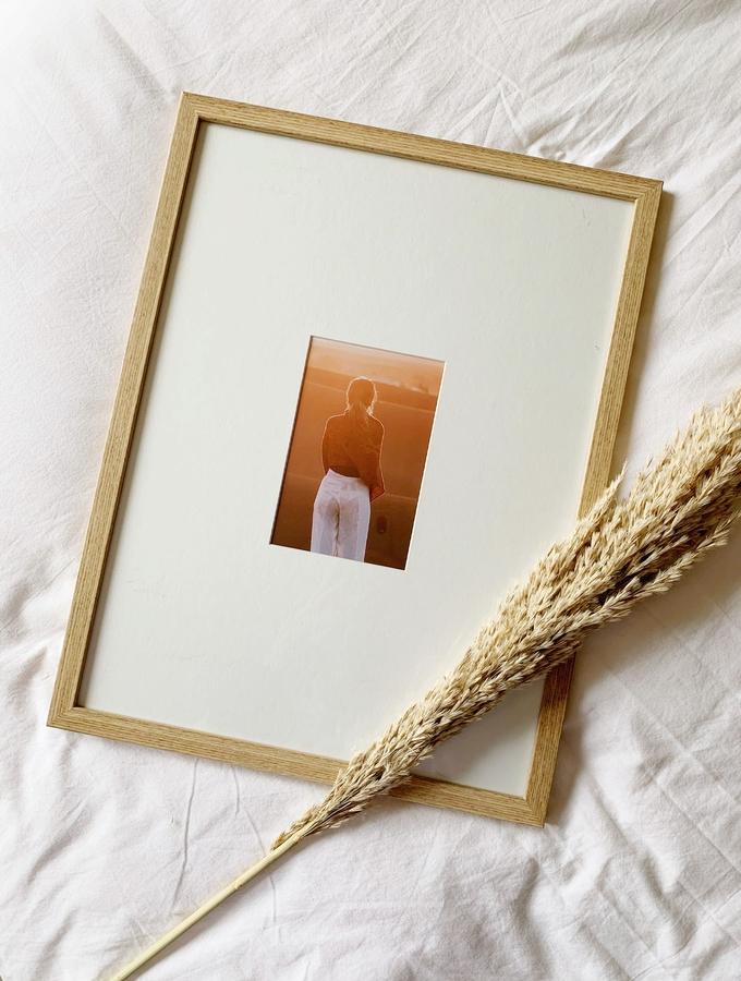 Deknudt Frames Cadre Photo Fin En Couleur Chêne Avec Passepartout Pour Photo 10x15cm S44CH1 Q1