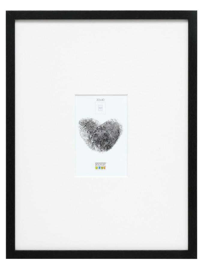 deknudt frames Cadre photo fin en noir avec passepartout pour photo 10x15cm S44CF2 Q1