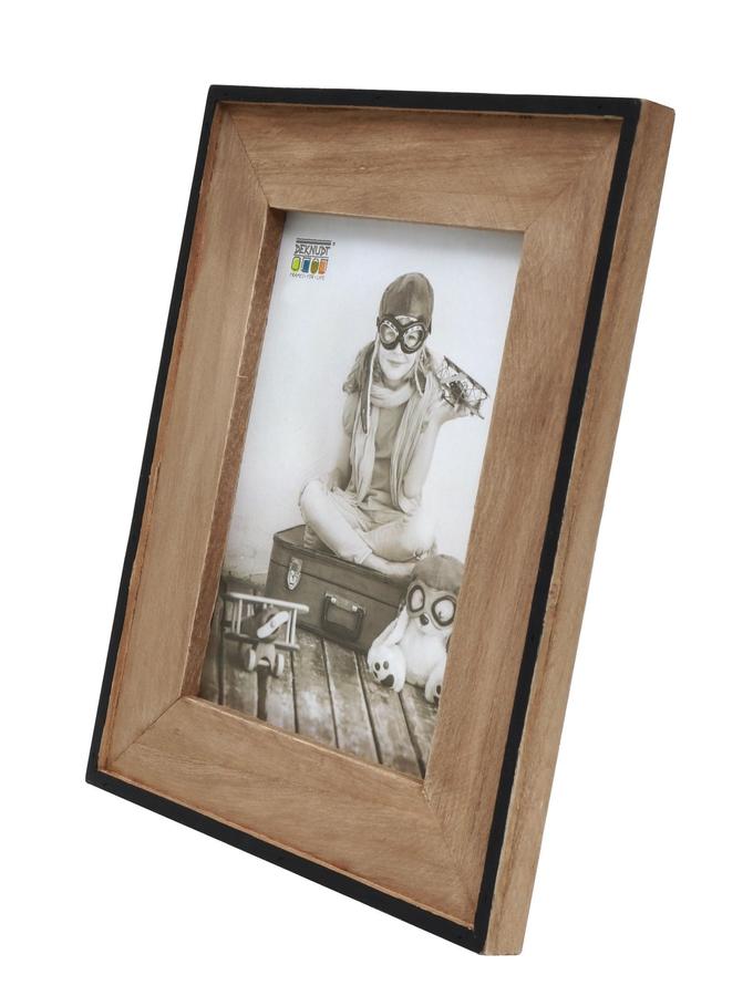 Deknudt Frames Cadre Photo Fin Noir Avec Passe-partout En Bois S67TX2
