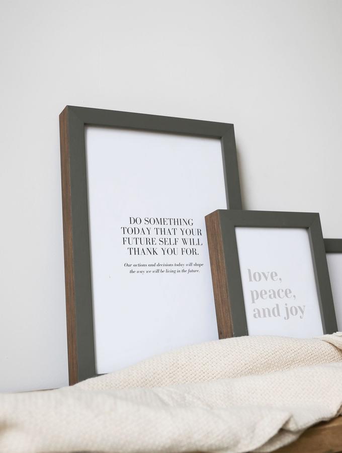 Deknudt Frames Cadre Photo Gris En Bois Avec Bord En Couleur Bois S46PH7