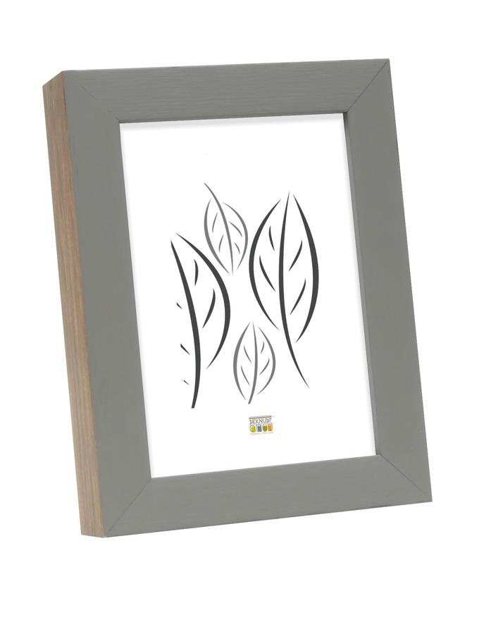 deknudt frames Cadre photo gris en bois avec bord en couleur bois S46PH7