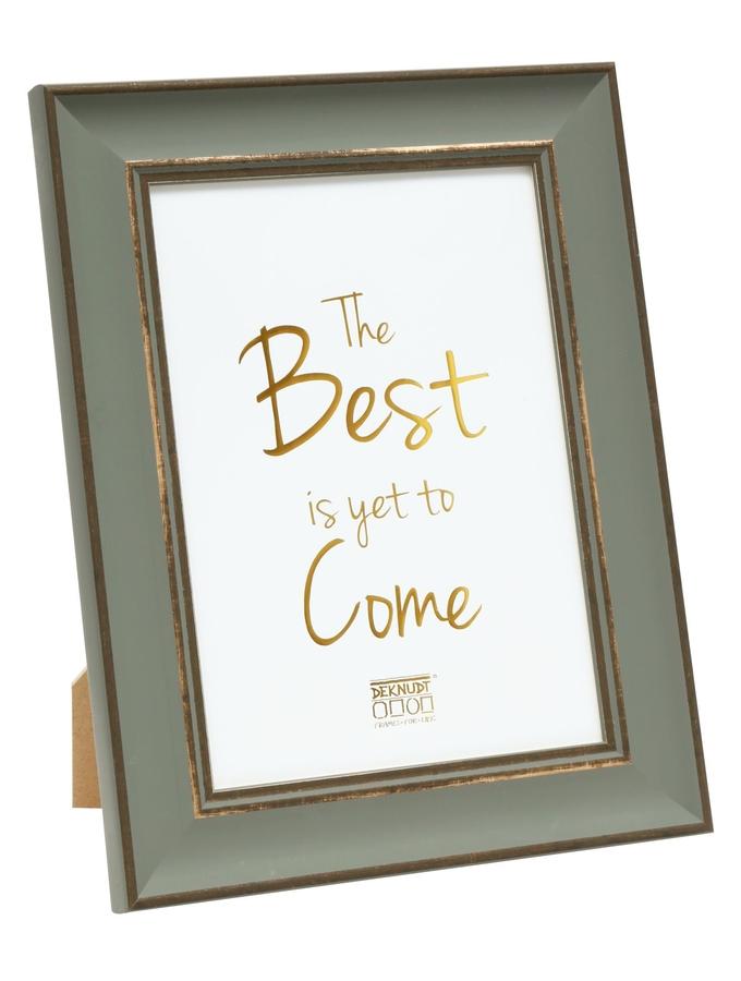 deknudt frames Cadre photo gris vert avec biseau noir S46XF7