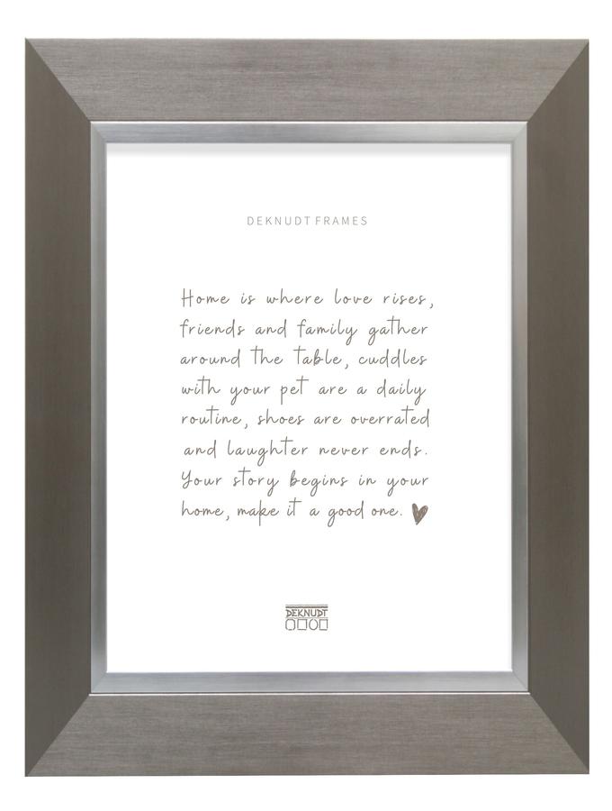 deknudt frames Cadre photo large en argenté avec biseau argenté S861D1