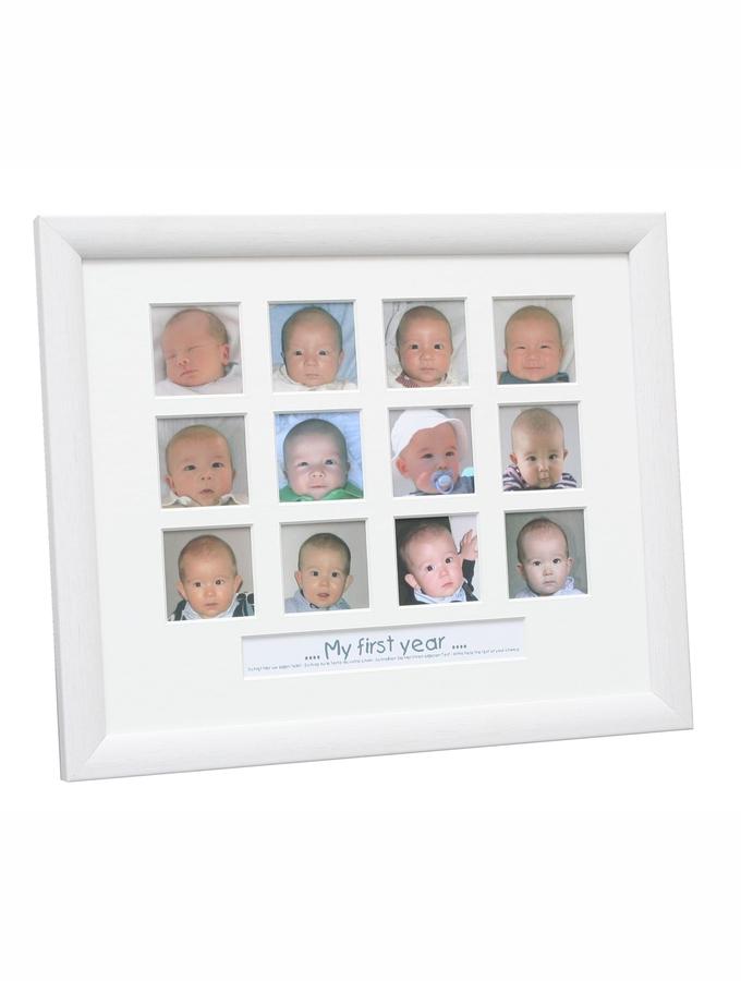 deknudt frames Cadre photo 'ma première année' en look peint blanc S54ST9