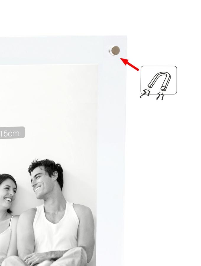 Deknudt Frames Cadre Photo Magnétique Et Transparent Avec 6mm D'épaisseur Avec Support S58SC1