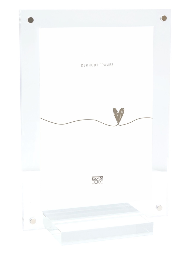 deknudt frames Cadre photo magnétique et transparent avec 6mm d'épaisseur avec support S58SC1