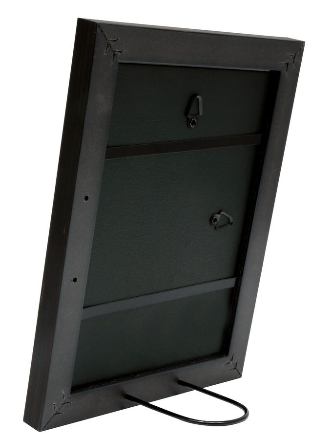 Deknudt Frames Cadre Photo Noir Avec Biseau Assorti En Couleur Argenté S45WF2