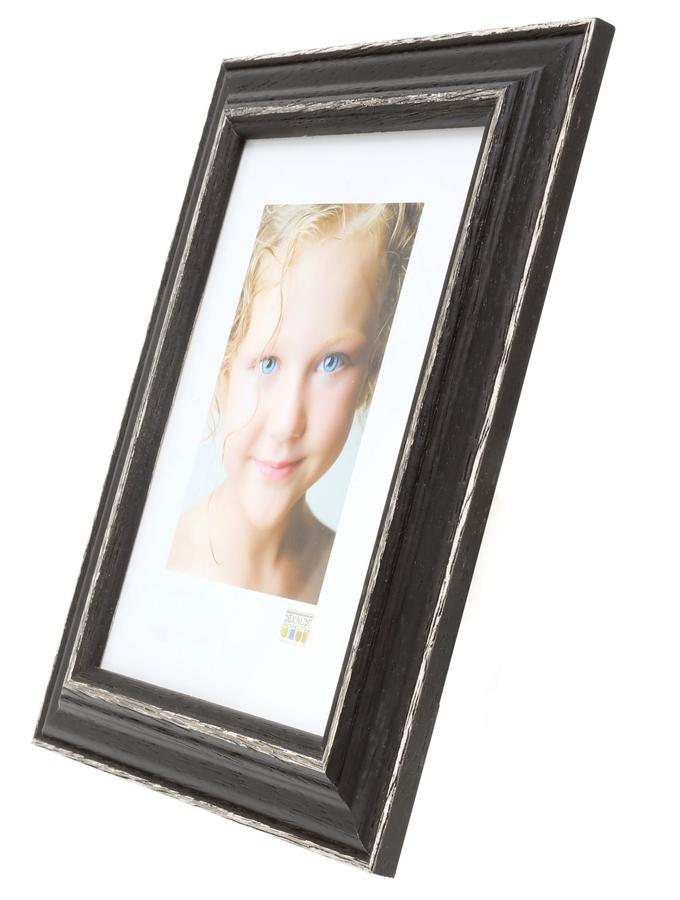 Deknudt Frames Cadre Photo Noir Avec Biseau Naturel S221F2