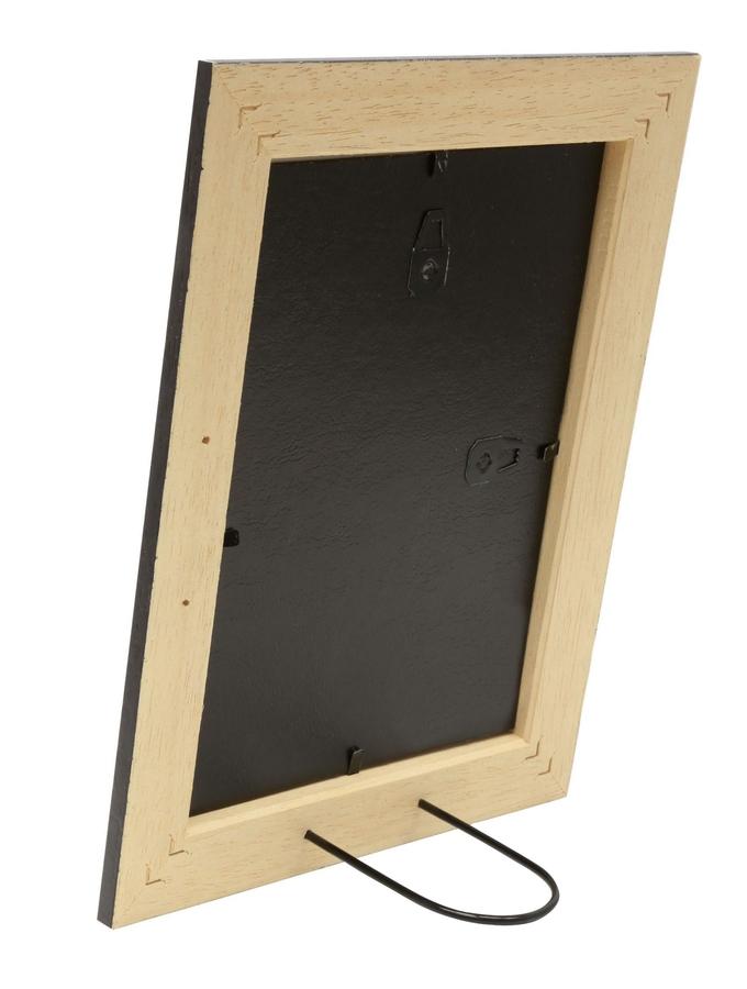 Deknudt Frames Cadre Photo Noir Avec Biseau Naturel S221F2