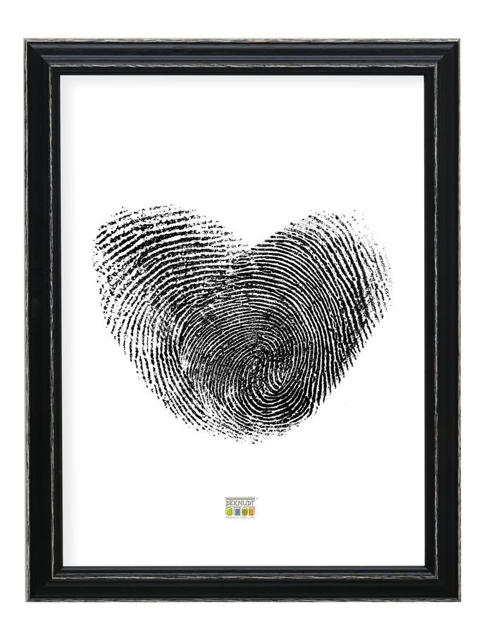 Deknudt Frames Cadre Photo Noir Avec Biseau Naturel S221F2