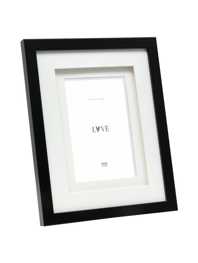deknudt frames Cadre photo noir avec passe-partout double pour 1 photo S65KK2 P1