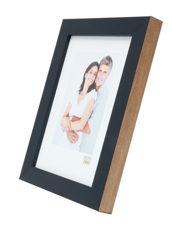 Deknudt Frames Cadre Photo Noir En Bois Avec Bord En Couleur Bois S46JH2