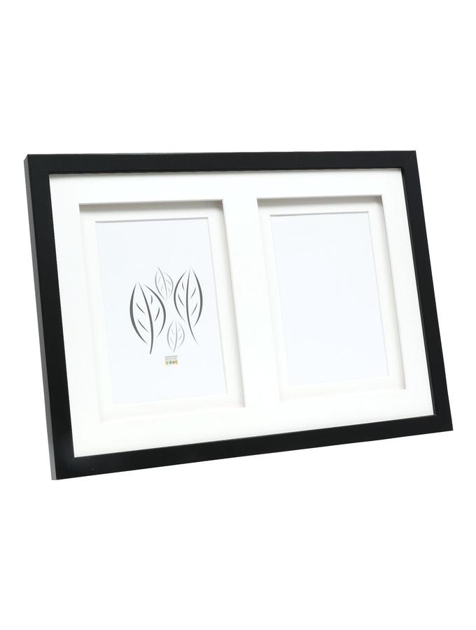 deknudt frames Cadre photo noiravec passe-partout double pour 2 photos S65KK2 P2