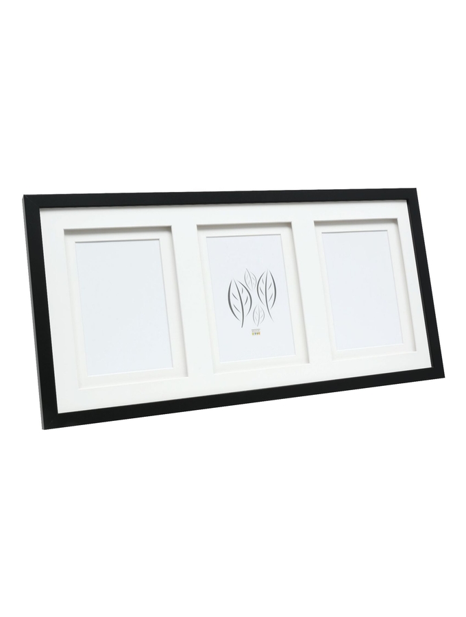 deknudt frames Cadre photo noiravec passe-partout double pour 3 photos S65KK2 P3