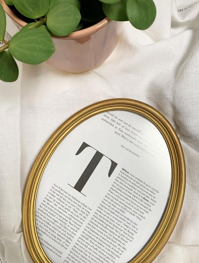 Deknudt Frames Cadre Photo Ovale Doré Résine S100A3