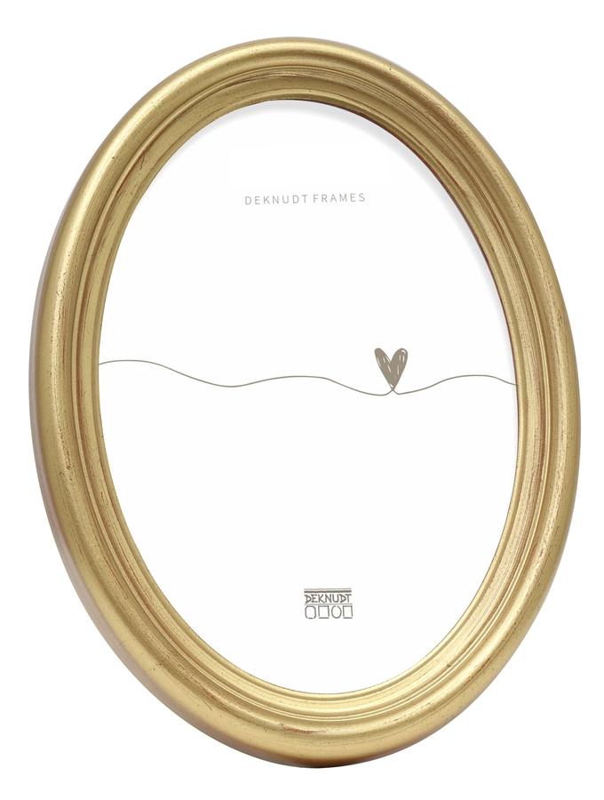 deknudt frames Cadre photo ovale doré résine S100A3