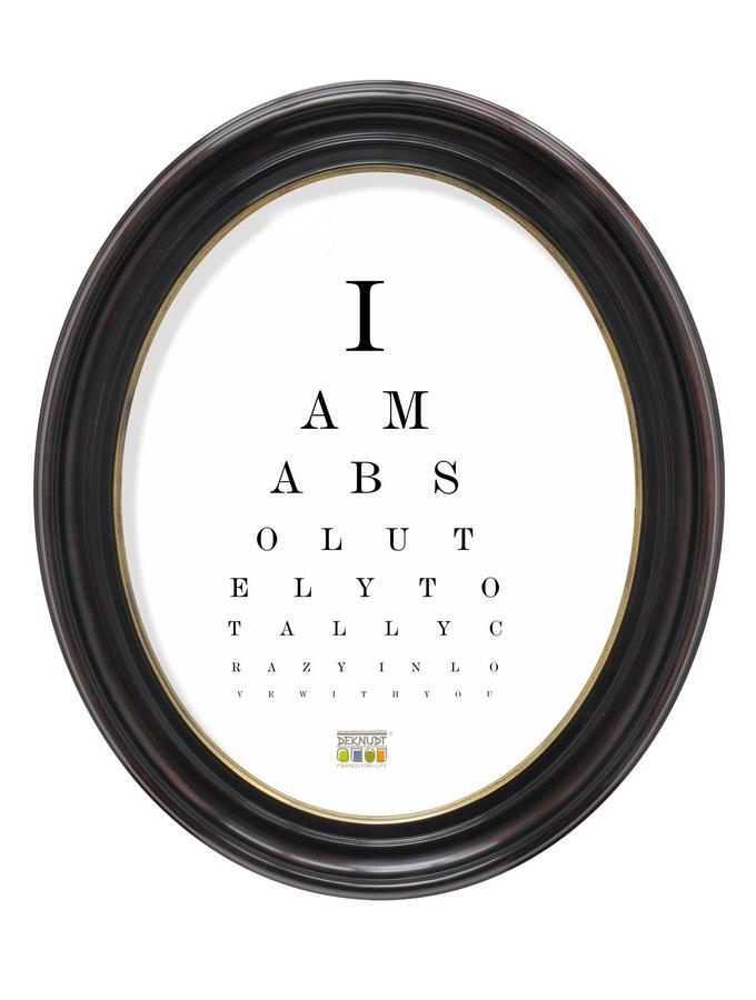 deknudt frames Cadre photo ovale noir-brun résine S134F2